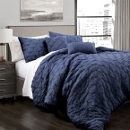 Pintuck 5-Piece Full/Queen Comforter Set