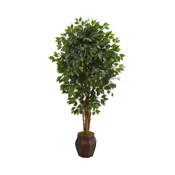 6' Ficus Artificial Tree in Decorative Planter