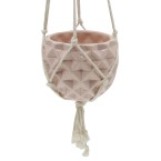 Ceramic Macrame Hanging Planter, 5