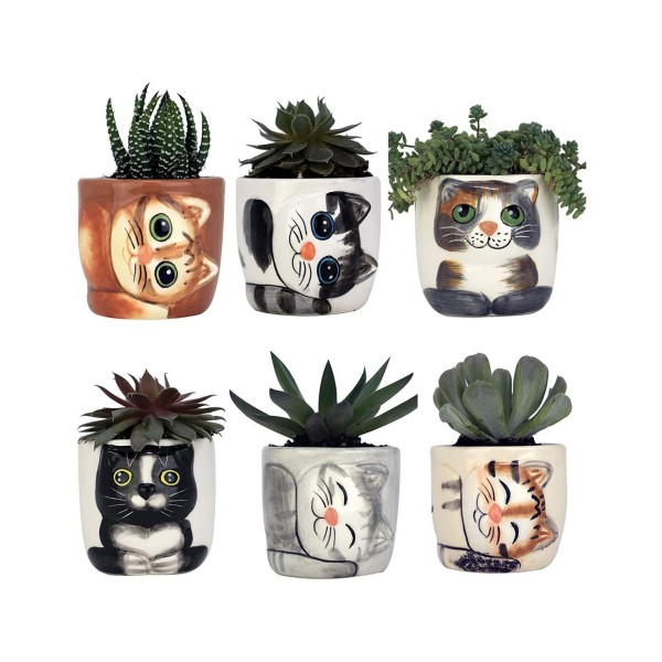 Cute Cat Planter Pot - 6 Mini 3