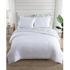 Textured Cotton 3 Piece Comforter Set, Queen