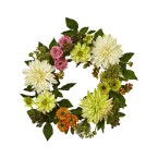 22'' Dahlia Mum Wreath