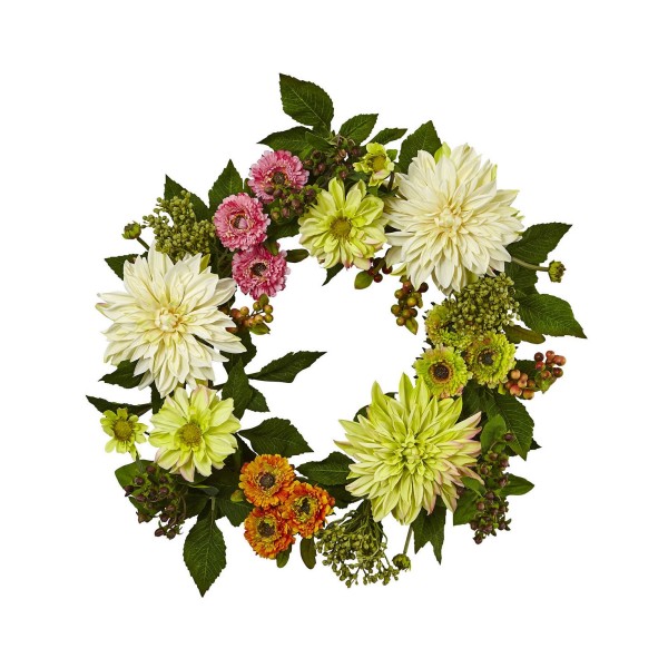 22'' Dahlia Mum Wreath