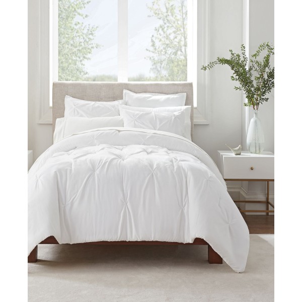 Antimicrobial Pleated Twin Extra Long Comforter Set, 2 Piece