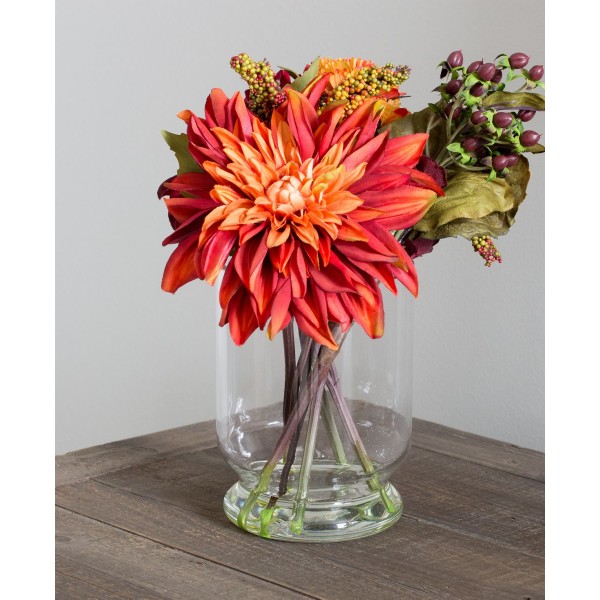 Dahlia and Mum Vase Arrangement