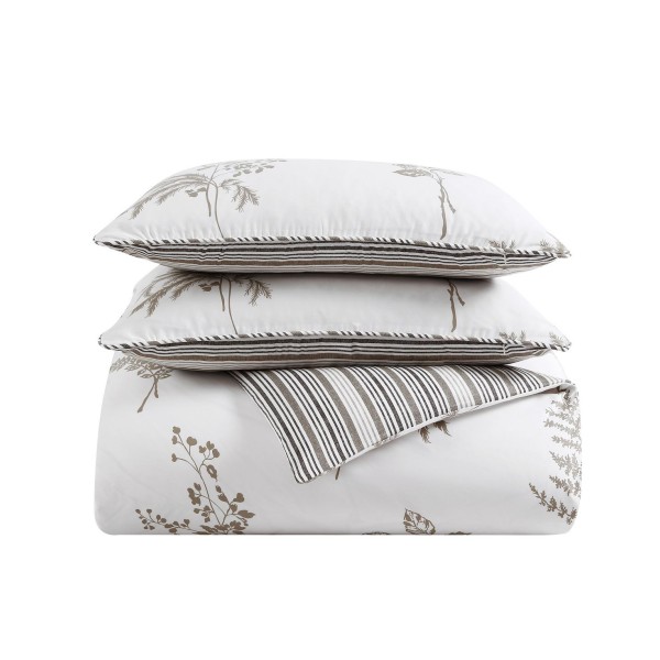 Willow Cotton Reversible 3 Pc Comforter Set, Full/Queen