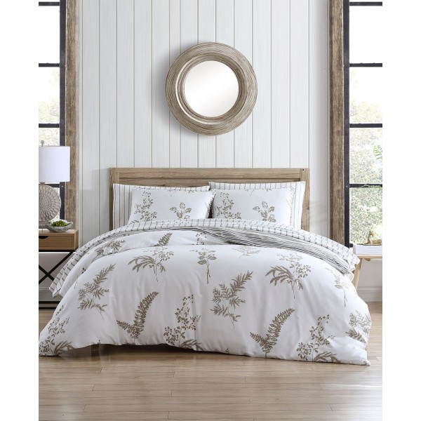 Willow Cotton Reversible 3 Pc Comforter Set, Full/Queen