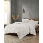 Ruched 3-Pc. Faux Fur Comforter Set, Full/Queen