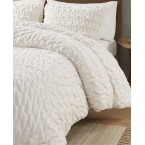 Ruched 3-Pc. Faux Fur Comforter Set, Full/Queen