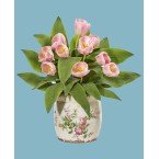 Tulip Artificial Arrangement in Floral Design Vase