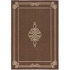 Chocolate and Cream 8' x 11' Outdoor Area Rug